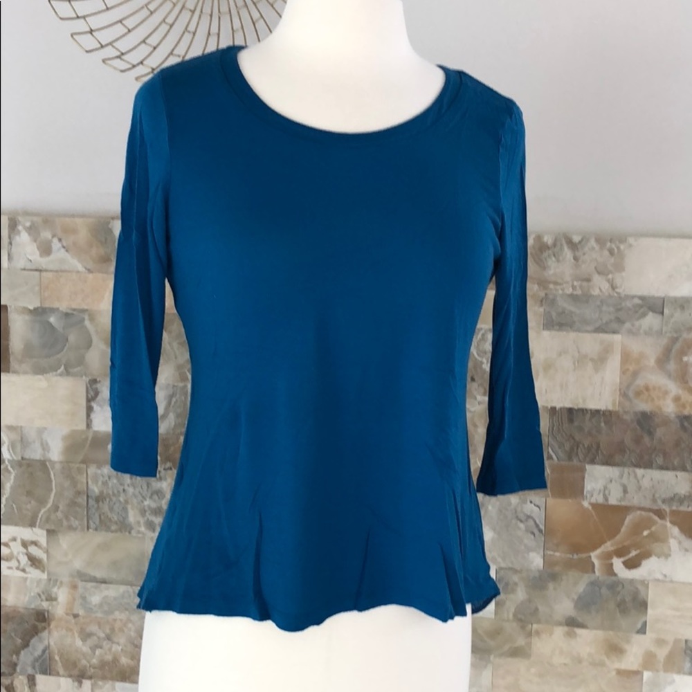 Ann Taylor blue 3/4 sleeve t shirt